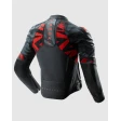 Куртка кожаная REBELHORN VANDAL 2 BLACK GREY FLUO RED