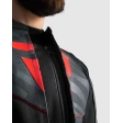 Куртка кожаная REBELHORN VANDAL 2 BLACK GREY FLUO RED