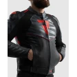Куртка кожаная REBELHORN VANDAL 2 BLACK GREY FLUO RED