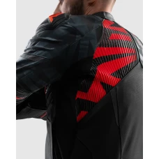 Куртка кожаная REBELHORN VANDAL 2 BLACK GREY FLUO RED
