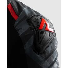 Куртка кожаная REBELHORN VANDAL 2 BLACK GREY FLUO RED