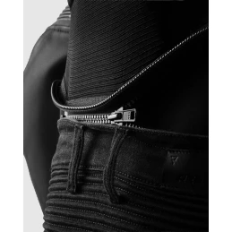 Куртка кожаная REBELHORN VANDAL 2 BLACK GREY FLUO RED