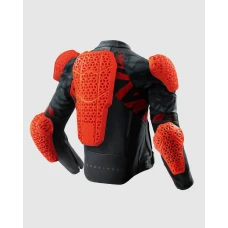 Куртка кожаная REBELHORN VANDAL 2 BLACK GREY FLUO RED