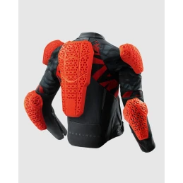 Куртка кожаная REBELHORN VANDAL 2 BLACK GREY FLUO RED