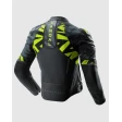 Куртка кожаная REBELHORN VANDAL 2 BLACK GREY FLUO YELLOW