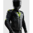 Куртка кожаная REBELHORN VANDAL 2 BLACK GREY FLUO YELLOW