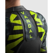 Куртка кожаная REBELHORN VANDAL 2 BLACK GREY FLUO YELLOW
