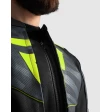 Куртка кожаная REBELHORN VANDAL 2 BLACK GREY FLUO YELLOW