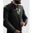 Куртка кожаная REBELHORN VANDAL 2 BLACK GREY FLUO YELLOW