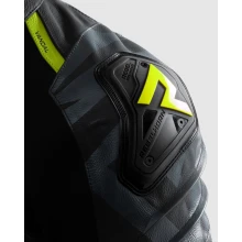 Куртка кожаная REBELHORN VANDAL 2 BLACK GREY FLUO YELLOW