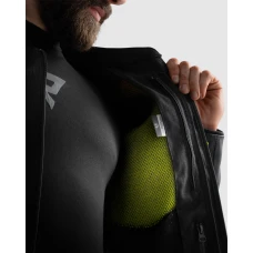 Куртка кожаная REBELHORN VANDAL 2 BLACK GREY FLUO YELLOW