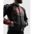 Куртка кожаная REBELHORN VANDAL 2 CRUZE BLACK DARK GREY RED
