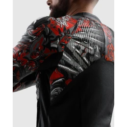 Куртка кожаная REBELHORN VANDAL 2 CRUZE BLACK DARK GREY RED