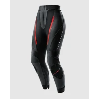 Брюки кожаные женские REBELHORN DIVA BLACK RED
