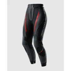 Брюки кожаные женские REBELHORN DIVA BLACK RED