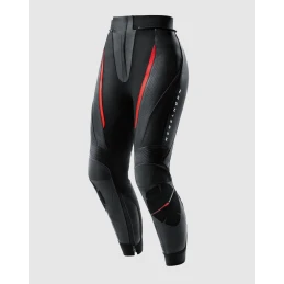 Брюки кожаные женские REBELHORN DIVA BLACK RED
