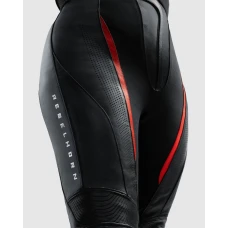 Брюки кожаные женские REBELHORN DIVA BLACK RED