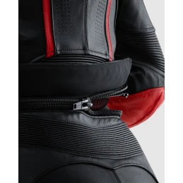 Брюки кожаные женские REBELHORN DIVA BLACK RED