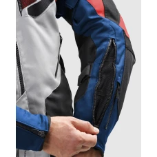 Куртка текстильная REBELHORN HIKER 4 LIGHT GREY BLUE RED
