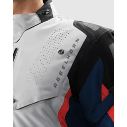 Куртка текстильная REBELHORN HIKER 4 LIGHT GREY BLUE RED