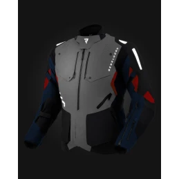 Куртка текстильная REBELHORN HIKER 4 LIGHT GREY BLUE RED