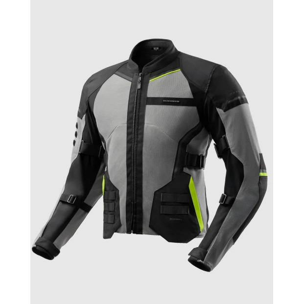 Куртка текстильная REBELHORN SCANDAL 3 BLACK GREY FLUO YELLOW