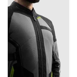 Куртка текстильная REBELHORN SCANDAL 3 BLACK GREY FLUO YELLOW