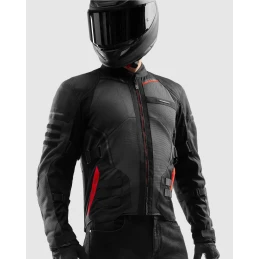 Куртка текстильная REBELHORN SCANDAL 3 DARK GREY BLACK RED