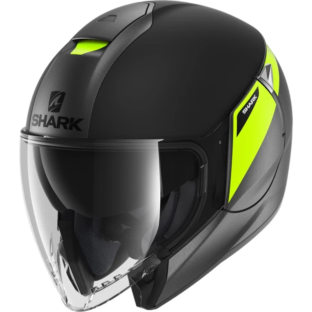 Шлем SHARK CITYCRUISER KARONN Mat Anthracite Yellow Black