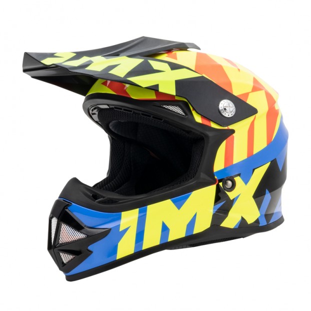 Шлем IMX FMX-01 JUNIOR BLACK/FLUO YELLOW/BLUE/FLUO RED