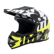 Шлем IMX FMX-01 JUNIOR BLACK/WHITE/FLO YELLOW/GREY