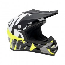 Шлем IMX FMX-01 JUNIOR BLACK/WHITE/FLO YELLOW/GREY