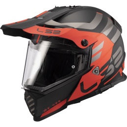 Шлем LS2 MX436 PIONEER EVO ADVENTURER MATT BLACK ORANGE