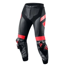 Штаны кожаные REBELHORN REBEL Black/Flo Red