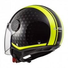 Шлем LS2 OF558 Sphere Crush Black H-V Yellow