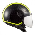 Шлем LS2 OF558 Sphere Crush Black H-V Yellow