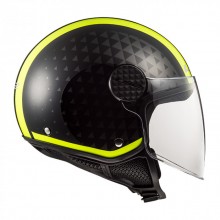 Шлем LS2 OF558 Sphere Crush Black H-V Yellow