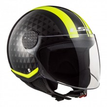 Шлем LS2 OF558 Sphere Crush Black H-V Yellow