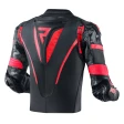 Куртка кожаная REBELHORN REBEL BLACK/FLO RED