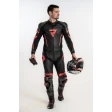 Куртка кожаная REBELHORN REBEL BLACK/FLO RED