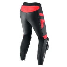 Штаны кожаные REBELHORN REBEL Black/Flo Red