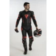 Штаны кожаные REBELHORN REBEL Black/Flo Red