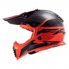 Шлем LS2 MX437 Fast Evo Roar Matt Black Red