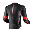 Куртка кожаная REBELHORN VANDAL BLACK/FLO RED