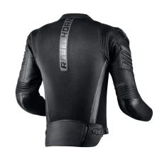 Куртка кожаная с текст вставками REBELHORN VANDAL AIR BLACK