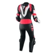 Комбинезон кожаный REBELHORN REBEL LADY BLACK/WHITE/FLO RED