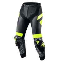 Штаны кожаные REBELHORN REBEL BLACK/FLO YELLOW