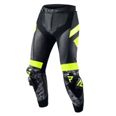 Штаны кожаные REBELHORN REBEL BLACK/FLO YELLOW