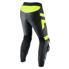 Штаны кожаные REBELHORN REBEL BLACK/FLO YELLOW
