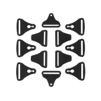 Набор пряжек для ортеза колен LEATT BUCKLE KIT C-FRAME PAIR